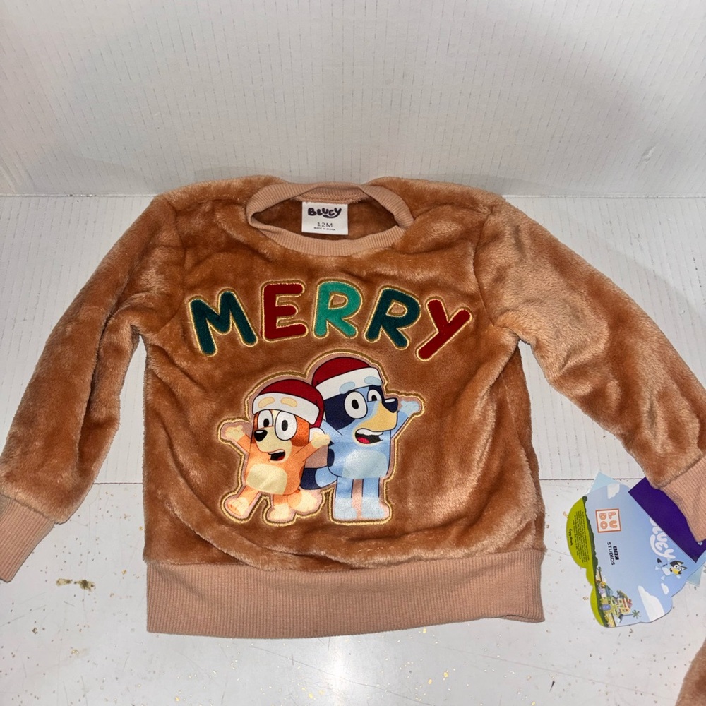 Cozy Brown Kids Sweatshirt with Festive Design